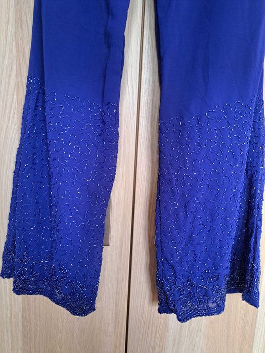 Costum de seara spectaculos în stil indian tunica si pantaloni