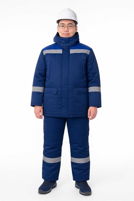 Костюм утепленный "ВОРКЕР" темно-синий с синим