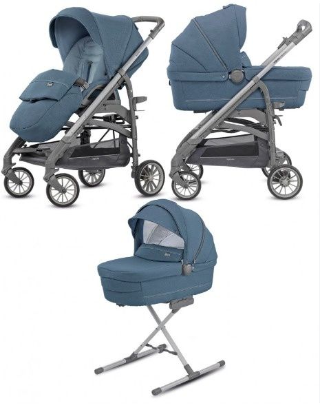 Коляска 2 в 1 Inglesina Trilogy System Duo Arctic blue, шасси Trilogy