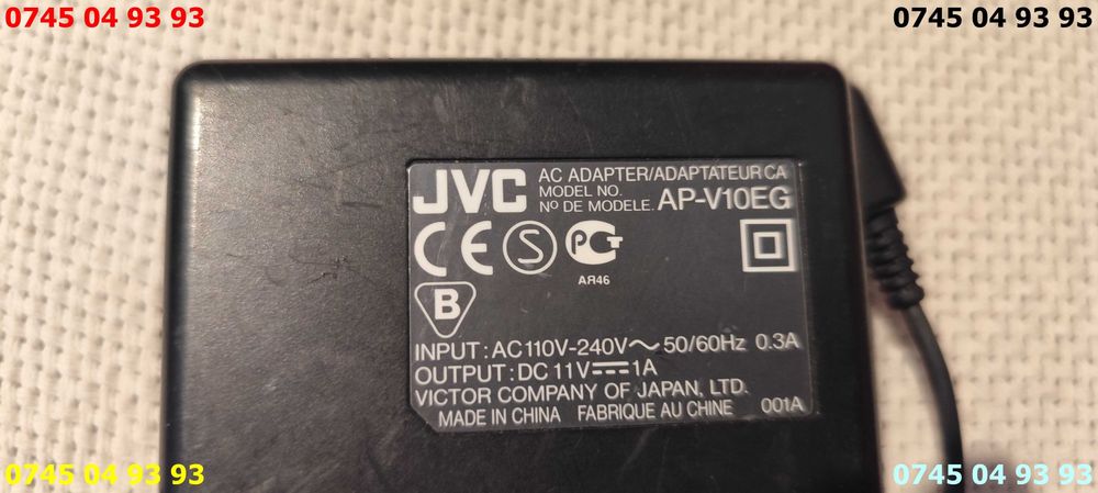 alimentator incarcator JVC 11V 1A mufa subtire rotunda