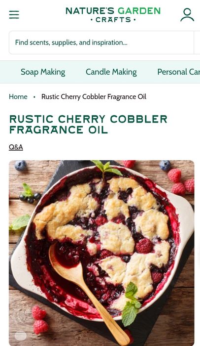 Ароматическое масло "Деревенский вишнёвый пирог" от Natures garden