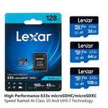 MicroSD Для Видеокамер Оригинал Lexar microSDXC 128GB Class 10