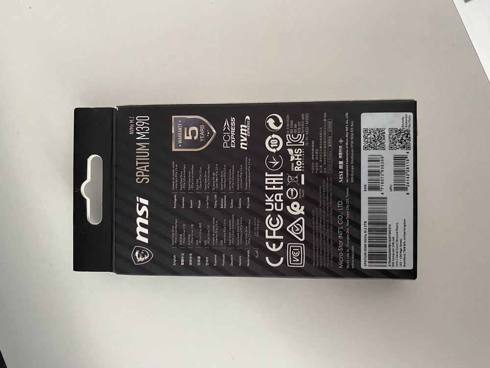 SSD M2 NvMe 2TB MSI ссд
