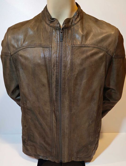 BOSS - Мъжко кожено яке от естествена кожа