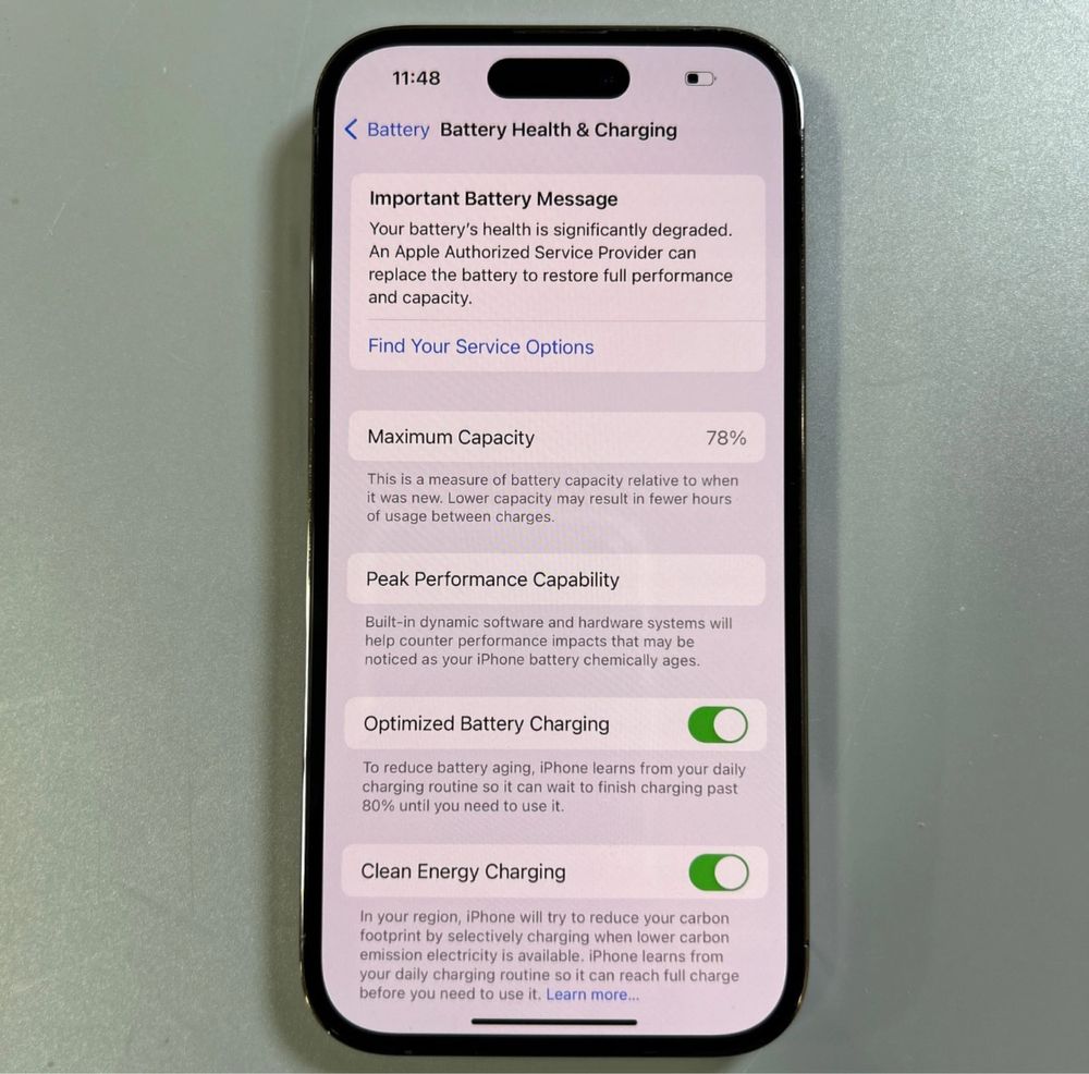 iPhone 14 Pro 256GB Deep Purple 76% Battery Health