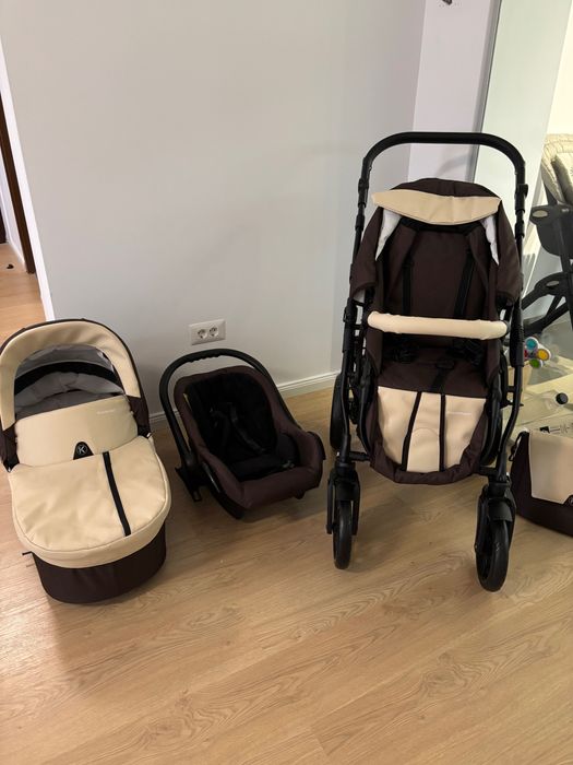 Carucior 3 in 1 Combo Max Dark Brown - Krausman - Testat ADAC