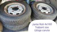 Jante tabla caruta motocultor 4x160 originale trabant 1964 set 4 buc