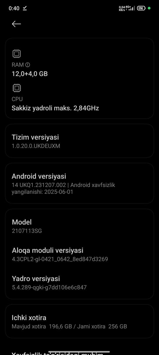 Xiaomi (Redmi) 11 T pro 12+4 Ram 256 gb