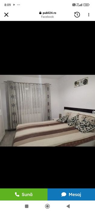 Regim hotelier apartament cu 2 camere mobilate și utilate