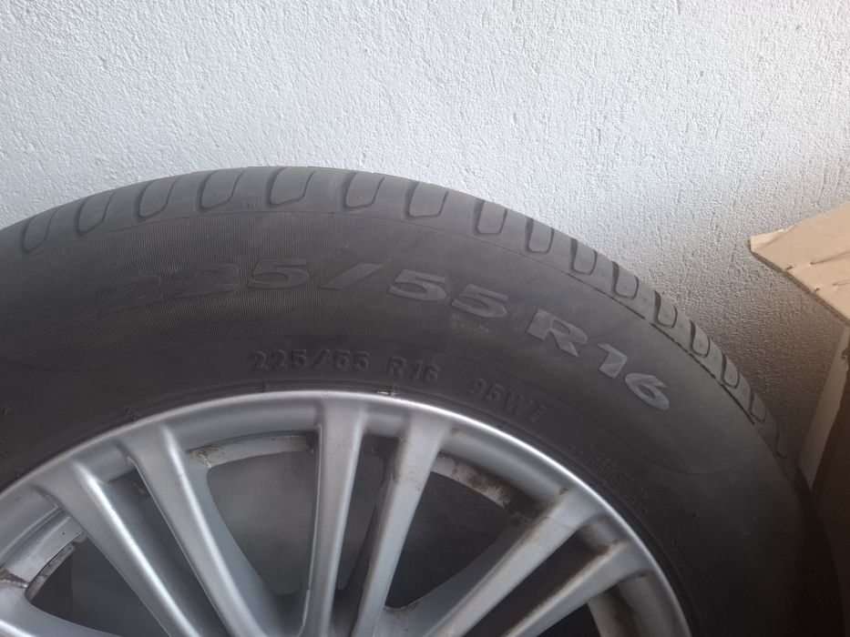 Джанти за Mercedes 5 112 ет45  16 цола 2011 ,нови гуми 8 мм  225 55 16