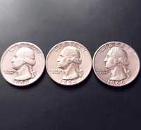 Quarter Dollar-USA-1958-59-60г.Сребро!