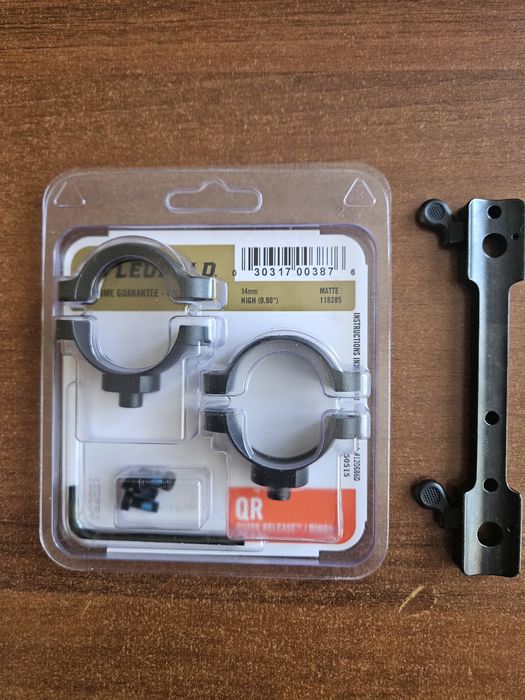 Бърз стоманен монтаж Леуполд QR за оптика