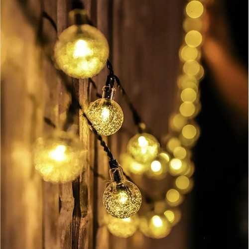 Соларни LED лампи за градина, тип гирлянд, 7 метра