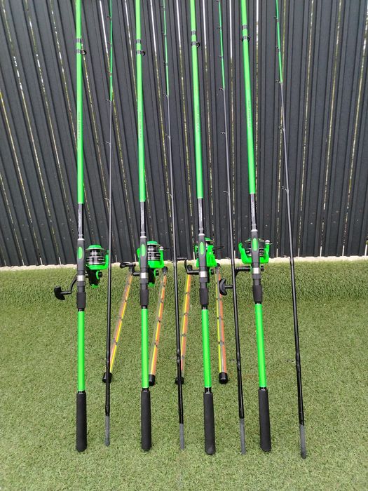 SET 4 Lansete carbon FEEDER Fl Aqua FORCE 3m + 4 Mulinete Qc 6000 7 ru