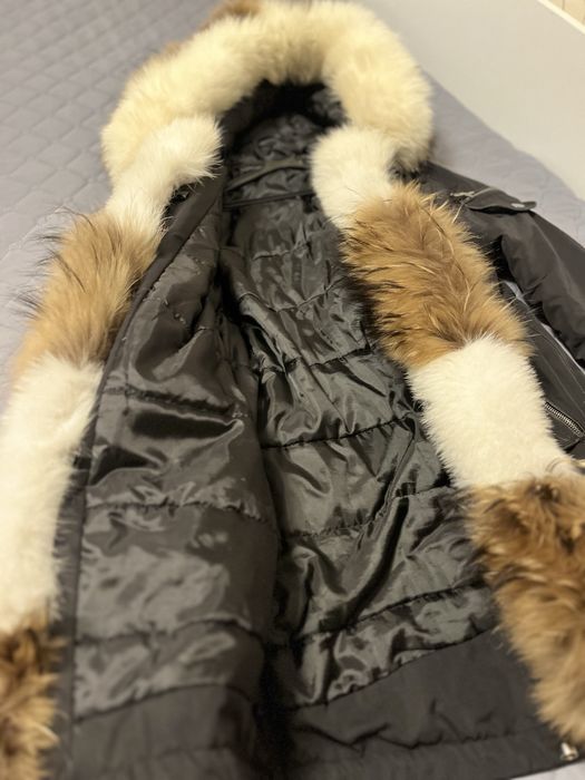 Дамска парка с естествен пух