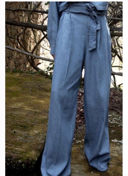 Широки дънки Зара с коланче