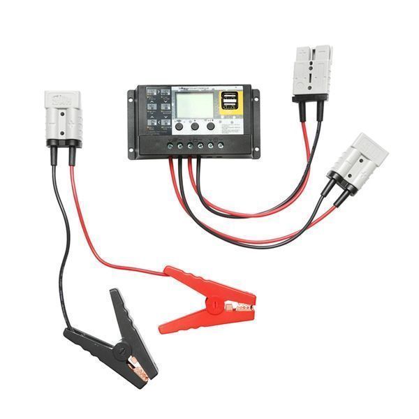 Слънчев панел 200w с регулатор на напрежението 12/24v, 20a, 10 сегмент