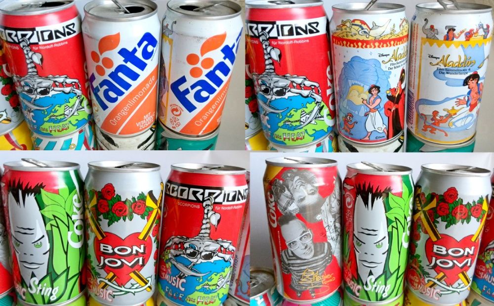 Колекционерска бутилка- кен на Кока Кола от Олимпиадата в Москва