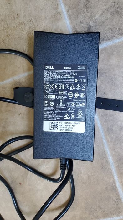 Adaptor WD19 Dock, Dell, 180W AC, Negru
