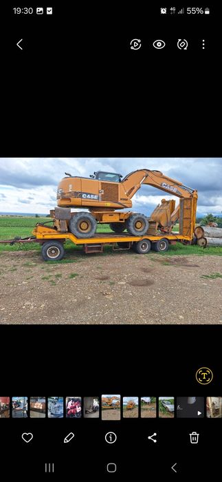 Vând man tga 8x4 excavator case buldoexcavator fiat și trailer