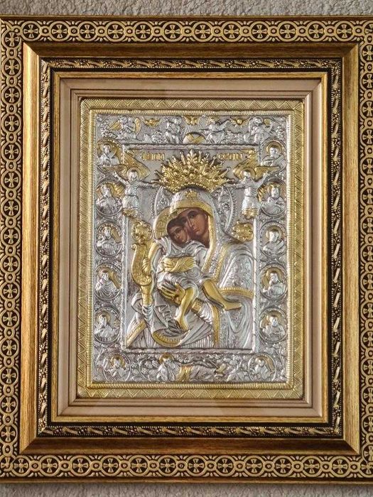 Icoana Maicii Domnului Argintata Relief 3 D