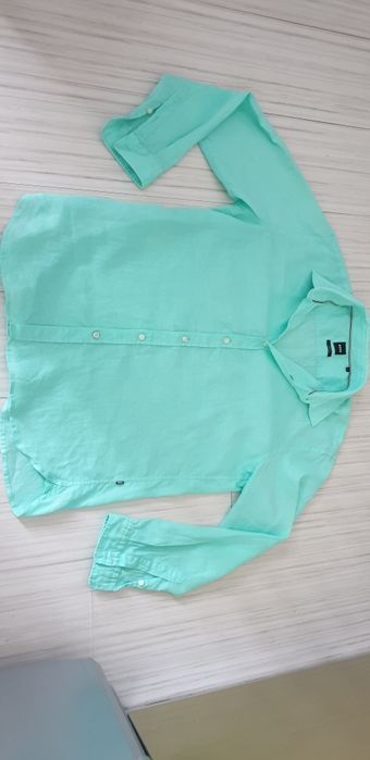 Hugo Boss Roger Stretch - Len Slim Fit  2XL ОРИГИНАЛ Мъжка Ленена Риза