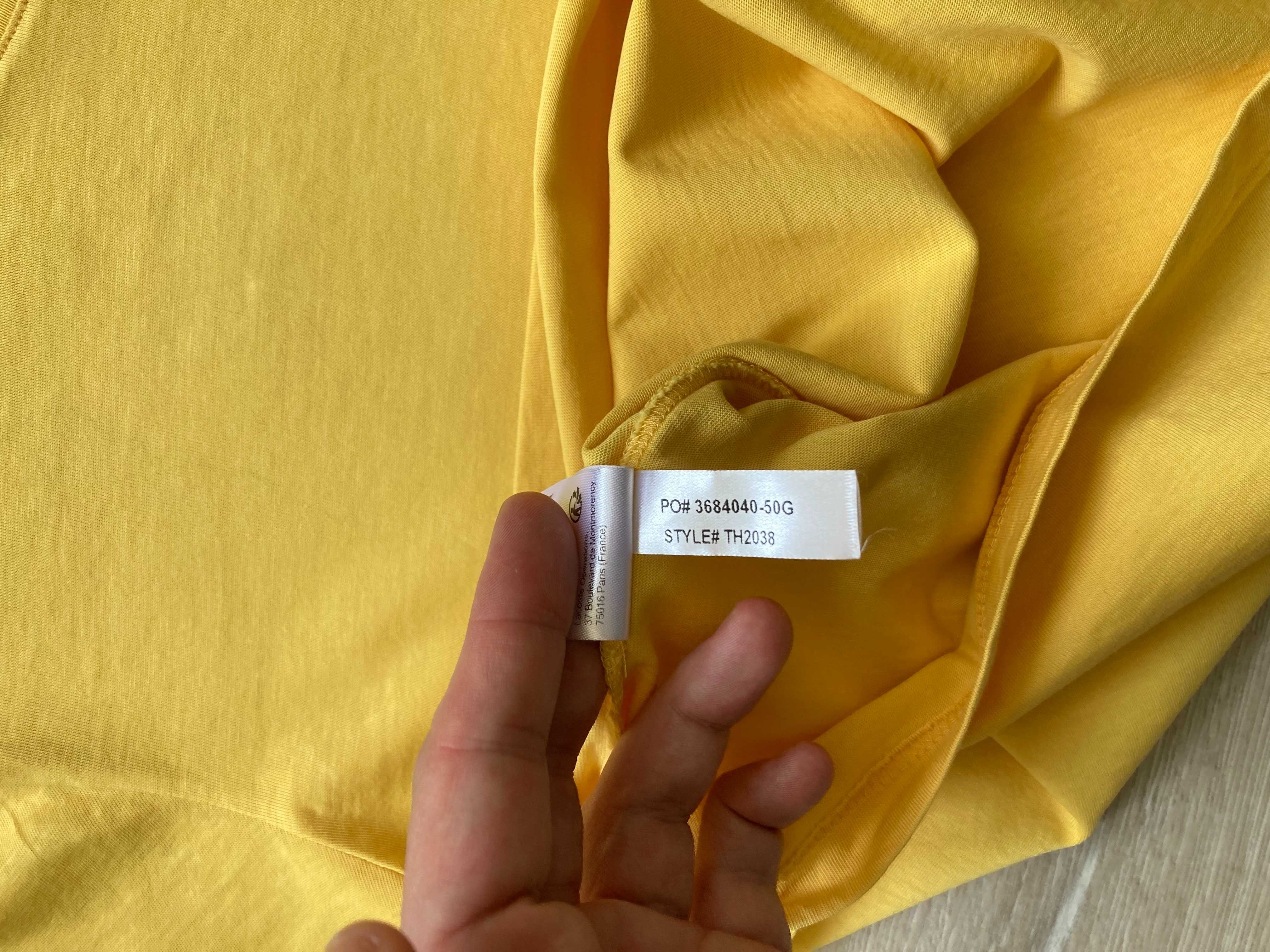 Lacoste Regular Fit мъжка памучна жълта тениска размер S