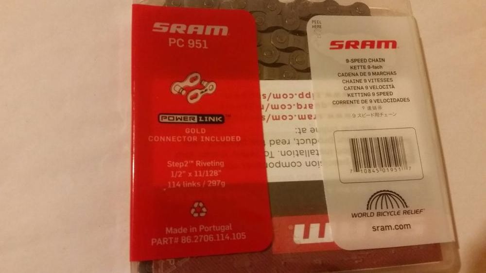 Sram PC-951 9viteze lant bicicleta + lacat