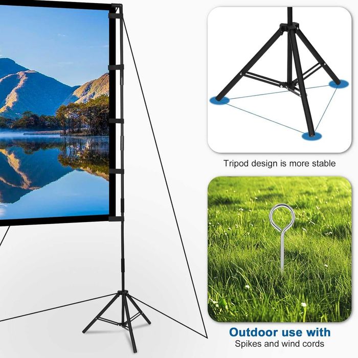 Ecran de proiectie 100 inch, pentru videoproiector, nou