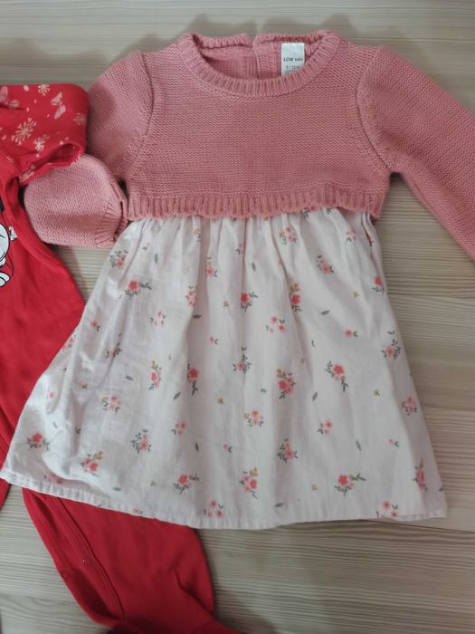 Salopeta+rochita+2 Body-uri mărimea 74