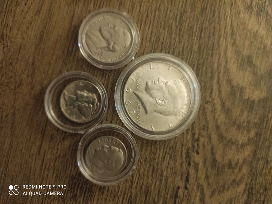 4 monede americane argint