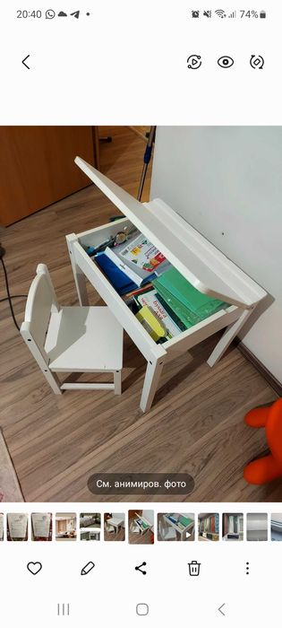 Детский стол и стул IKEA