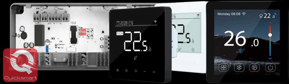 Termostat pardoseala Q50 cu fir, Ecran color cu Touchscreen, Smart app
