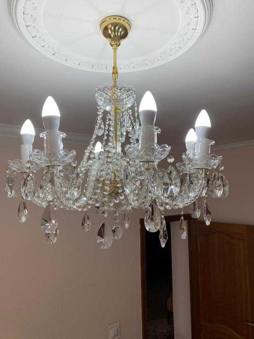 6-ти  рожковая хрустальная люстра  - 120 000 тенге
