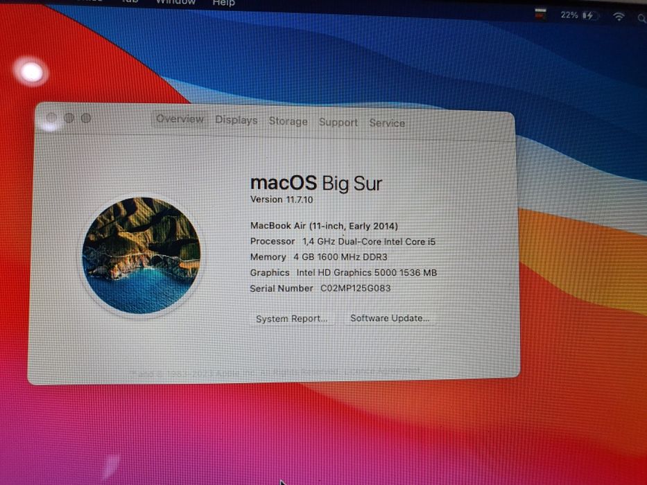 MacBook Air 11" (Early 2014)