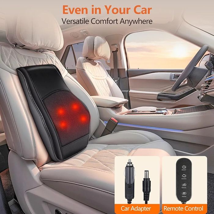 Масажна шиацу възглавница с топлина за дом или автомобил. Brelley