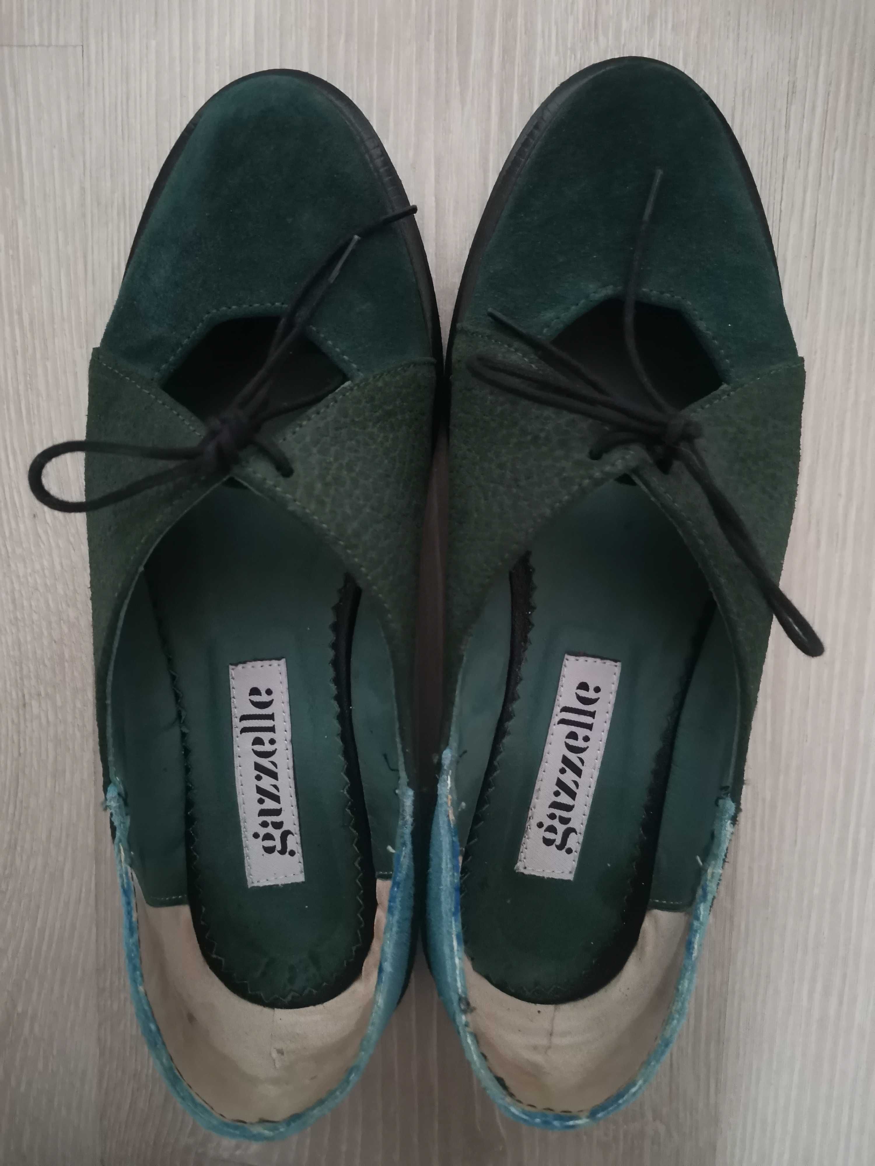 Pantofi Gazelle- custom made, piele naturala, marime 36