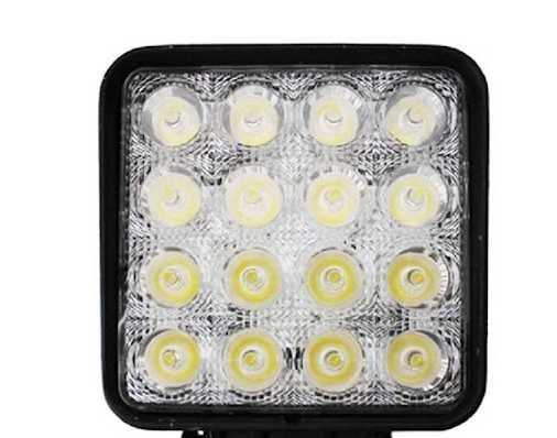 Set 4 proiectoare 48W metal auto OFF-ROAD, masini de teren, tractoare