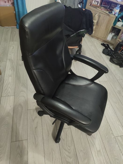 Scaun Birou piele neagra  kring Norman
