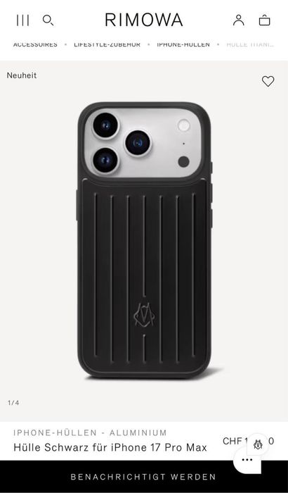 Алюминиевый чехол для iPhone 17 Pro Max Rimowa