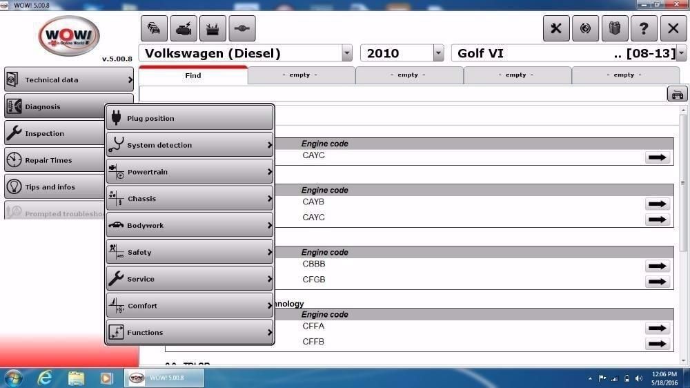 Interfata Diagnoza Tester Multimarca Wurth WOW Snooper Bluetooth 2025