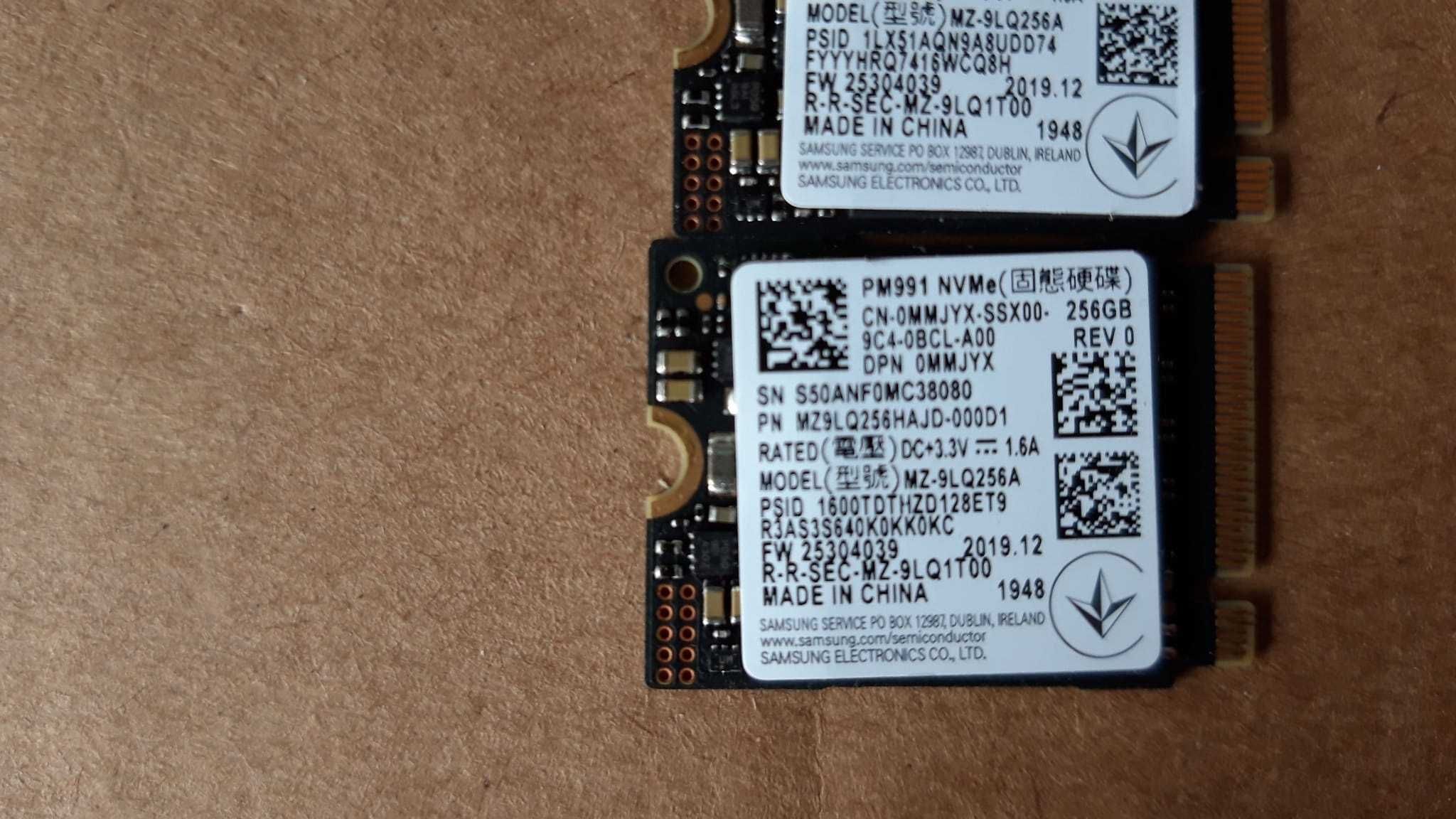 SSD Samsung PM991, 256GB ,PCIe 3.0, NVME, bulk, 28 mm