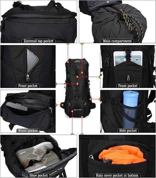 Rucsac mare Doshwin 70L pentru camping