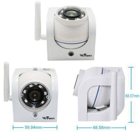 Wifi Camera Outdoor 720P HD AWS Cloud Storage P2P 15m IR Night