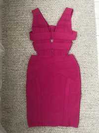 Розова /цикламена бандажна рокля CELEB BOUTIQUE
