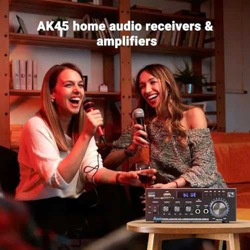 Нов 300W Bluetooth Усилвател Стерео Ресивър Караоке USB FM SD RCA