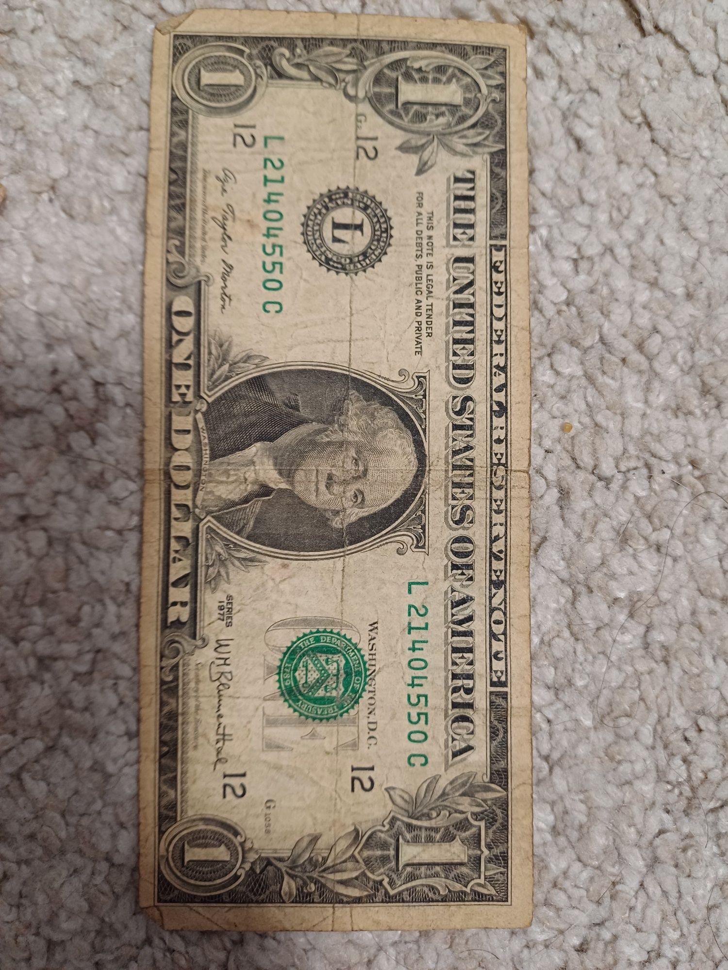 Bacnote 1 dollar 1974-1977