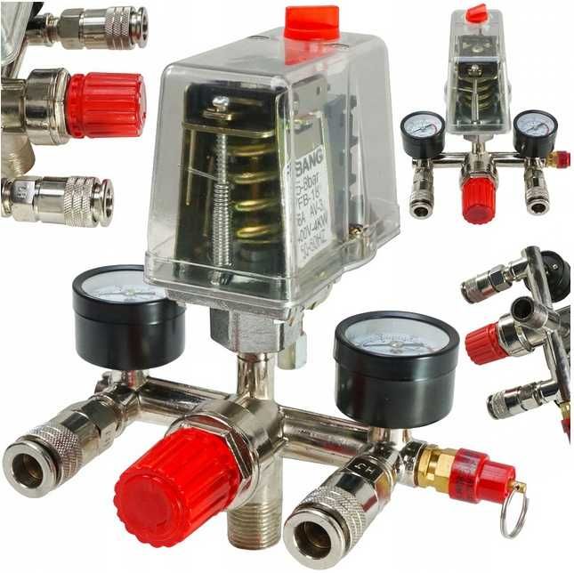 Presostat 380V trifazic regulator presiune manometru (V81209)