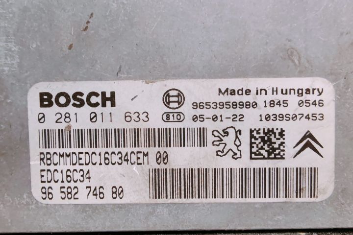 ECU Calculator Motor Bosch 0281011633 Peugeot 307 prima generatie (fa