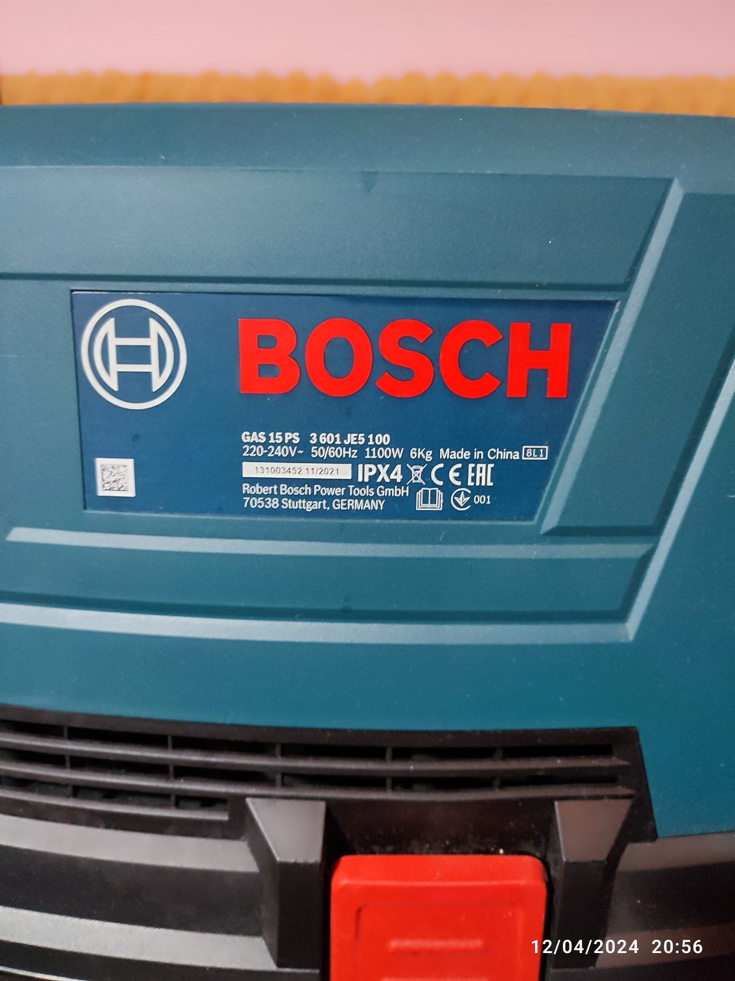 Bosch GAS 15 PS - Aspirator umed-uscat, 1100 W, 270 mbar, 15 l, priza